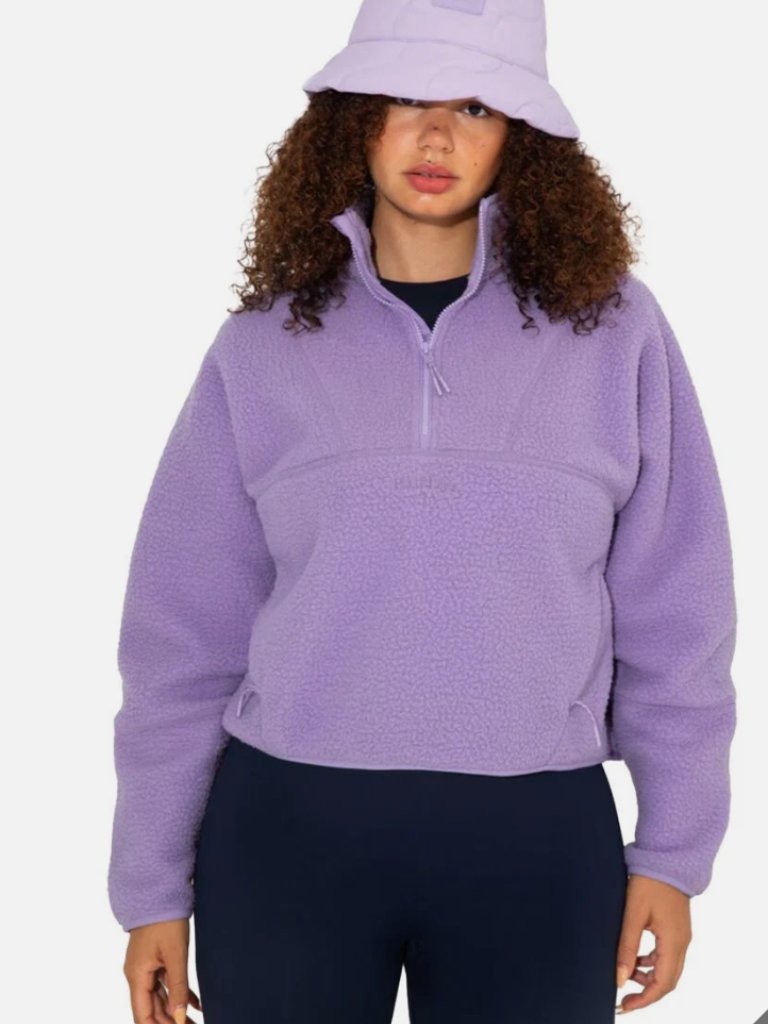 Halfdays Pieper Fleece In Forget Me Not Purple Xl/1x